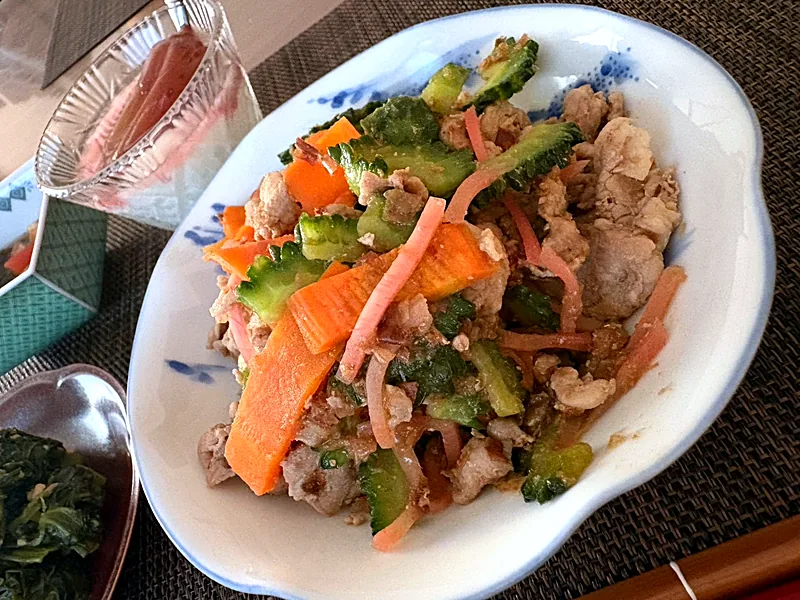 A home-cooked meal at her table in Japan